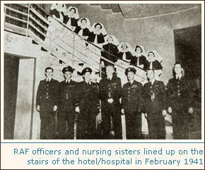 Nurses on the stairwell